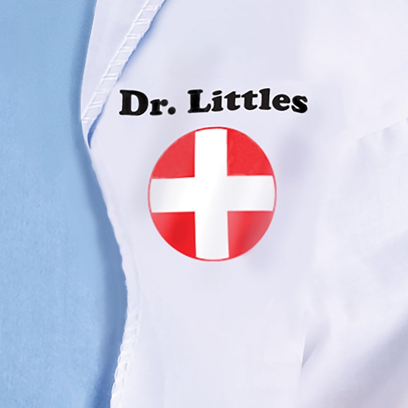 Fun World Unisex Child Costumes Baby's Doctor Toddler, White, Blue, 3T/4T US - Image 3